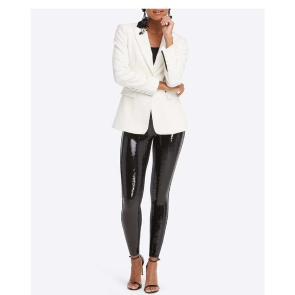 SPANX Black High-Shine Faux-Leather Leggings
